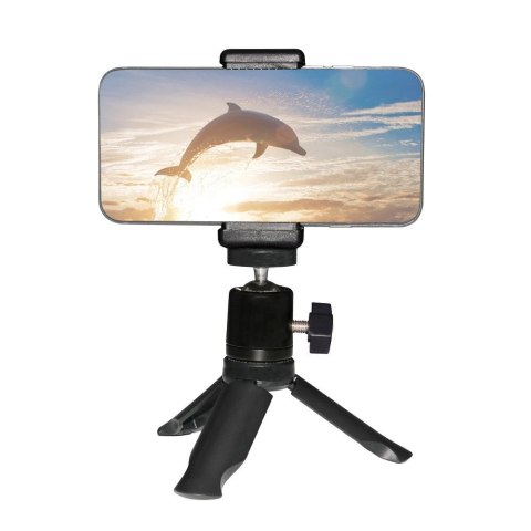 Statyw na telefon do zdjęć tripod z głowicą kulową - czarny Statyw na telefon do zdjęć tripod z głowicą kulową - czarny