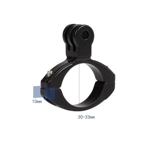 Uchwyt aluminiowy do montażu kamery GoPro - na kierownicę rowerową - czarny Uchwyt aluminiowy do montażu kamery GoPro - na kierownicę rowerową - czarny