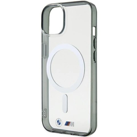 Etui BMW Silver Ring MagSafe do iPhone 15 - przezroczyste Etui BMW Silver Ring MagSafe do iPhone 15 - przezroczyste