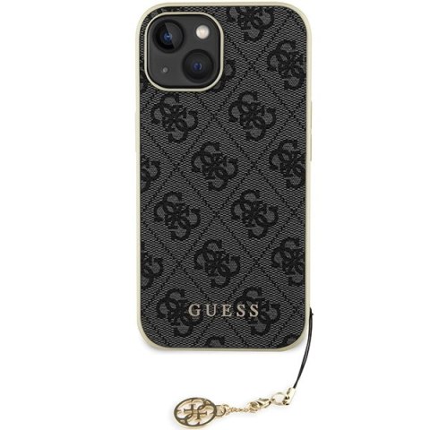 Etui Guess 4G Charms Collection do iPhone 15 - szare