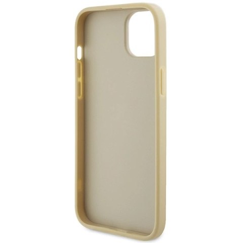 Etui Guess Leather 4G Metal Logo Strass do iPhone 15 - złote