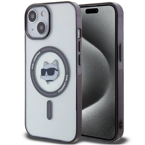 Etui Karl Lagerfeld IML Choupette's Head MagSafe do iPhone 15 Plus - przezroczyste Etui Karl Lagerfeld IML Choupette's Head MagSafe do iPhone 15 Plus - przezroczyste