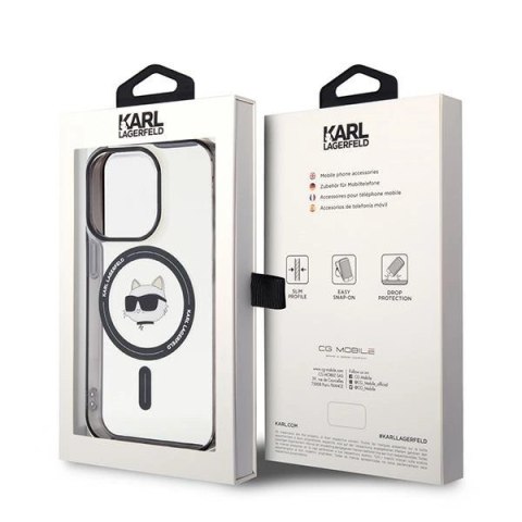 Etui Karl Lagerfeld IML Choupette's Head MagSafe do iPhone 15 Pro Max - przezroczyste Etui Karl Lagerfeld IML Choupette's Head MagSafe do iPhone 15 Pro Max - przezroczyste