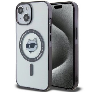 Etui Karl Lagerfeld IML Choupette's Head MagSafe do iPhone 15 - przezroczyste
