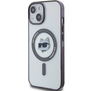 Etui Karl Lagerfeld IML Choupette's Head MagSafe do iPhone 15 - przezroczyste