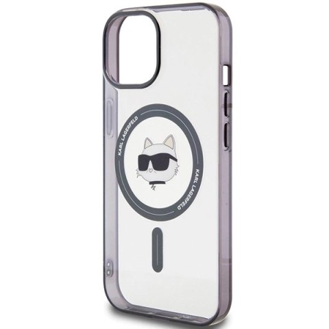 Etui Karl Lagerfeld IML Choupette's Head MagSafe do iPhone 15 - przezroczyste Etui Karl Lagerfeld IML Choupette's Head MagSafe do iPhone 15 - przezroczyste
