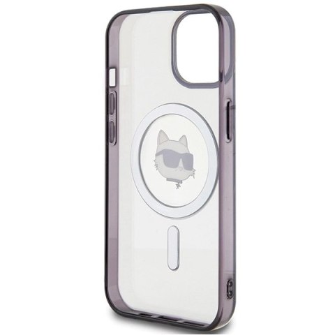Etui Karl Lagerfeld IML Choupette's Head MagSafe do iPhone 15 - przezroczyste Etui Karl Lagerfeld IML Choupette's Head MagSafe do iPhone 15 - przezroczyste