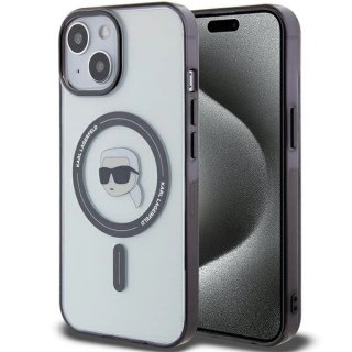 Etui Karl Lagerfeld IML Karl's Head MagSafe do iPhone 15 - przezroczyste