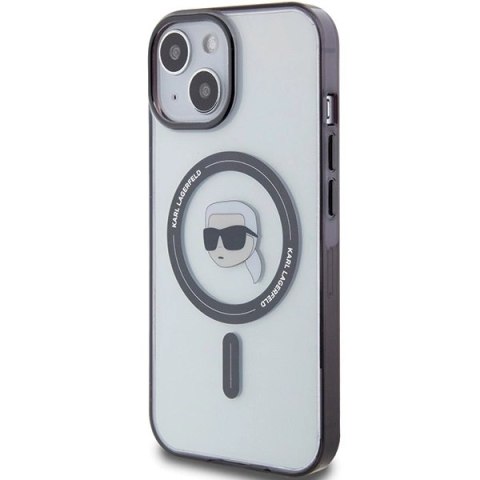 Etui Karl Lagerfeld IML Karl's Head MagSafe do iPhone 15 - przezroczyste Etui Karl Lagerfeld IML Karl's Head MagSafe do iPhone 15 - przezroczyste