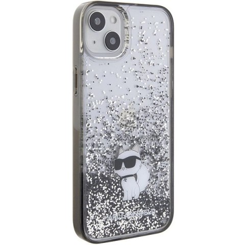 Etui Karl Lagerfeld Liquid Glitter Choupette do iPhone 15 Plus - przezroczyste Etui Karl Lagerfeld Liquid Glitter Choupette do iPhone 15 Plus - przezroczyste