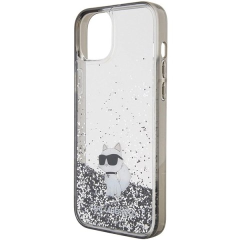 Etui Karl Lagerfeld Liquid Glitter Choupette do iPhone 15 Plus - przezroczyste Etui Karl Lagerfeld Liquid Glitter Choupette do iPhone 15 Plus - przezroczyste
