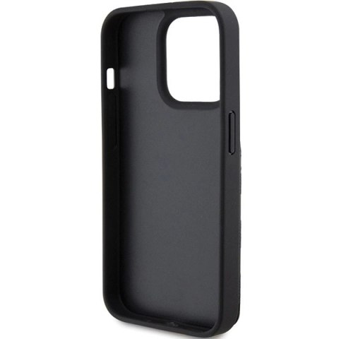 Etui Karl Lagerfeld Saffiano Cardslots and Stand Monogram Ikonik Patch do iPhone 15 Pro Max - czarne Etui Karl Lagerfeld Saffiano Cardslots and Stand Monogram Ikonik Patch do iPhone 15 Pro Max - czarne