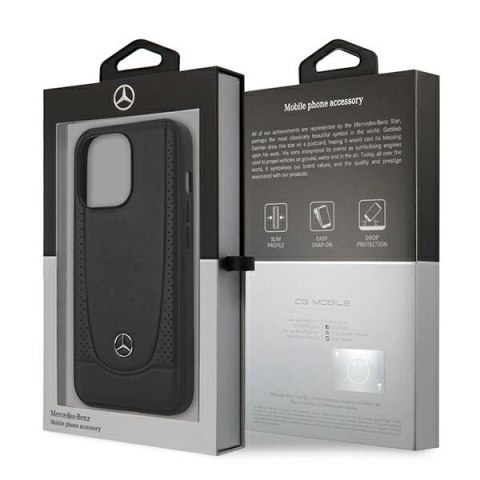 Etui Mercedes Leather Urban do iPhone 15 Pro Max - czarne Etui Mercedes Leather Urban do iPhone 15 Pro Max - czarne