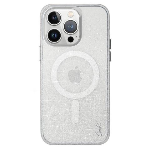 Etui UNIQ Coehl Lumino Magnetic Charging do iPhone 15 Pro - srebrne Etui UNIQ Coehl Lumino Magnetic Charging do iPhone 15 Pro - srebrne
