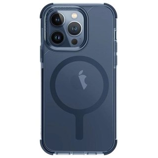 Etui UNIQ Combat Magclick Charging do iPhone 15 Pro - niebieskie