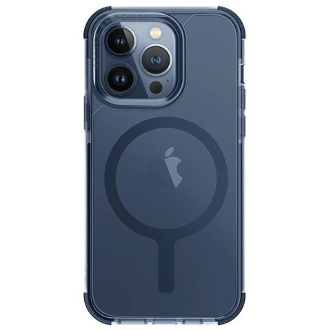 Etui UNIQ Combat Magclick Charging do iPhone 15 Pro - niebieskie