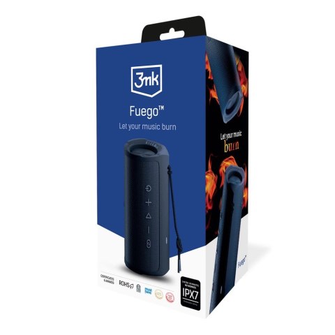 Głośnik 3mk Fuego bezprzewodowy Bluetooth - czarny Głośnik 3mk Fuego bezprzewodowy Bluetooth - czarny