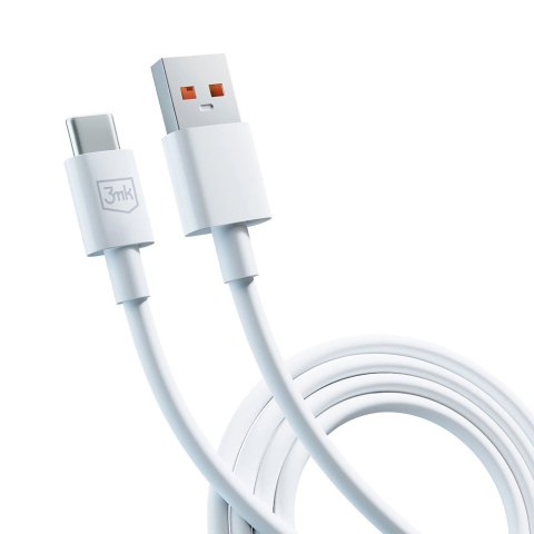 Kabel 3mk Hyper Cable USB-A / USB-C 1.2m 5A - biały