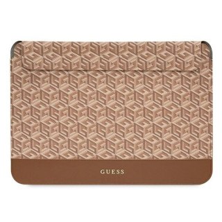 Pokrowiec Guess GCube Stripes na laptopa 16'' - brązowy