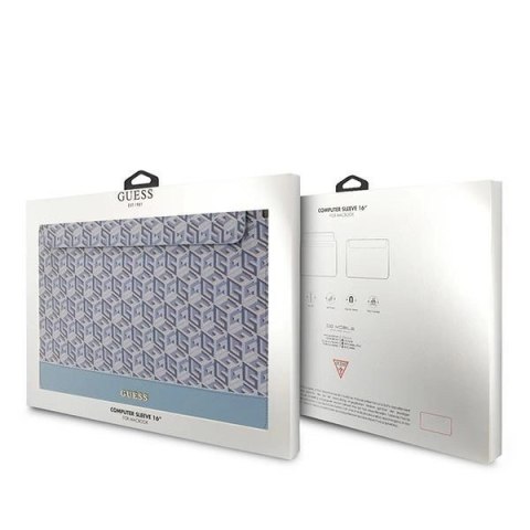 Pokrowiec Guess GCube Stripes na laptopa 16'' - niebieski