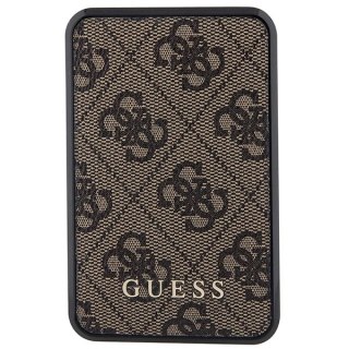 Powerbank Guess 4G Leather Metal Logo 18W 10000mAh - brązowy