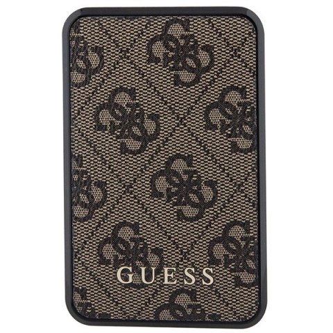 Powerbank Guess 4G Leather Metal Logo 18W 10000mAh - brązowy