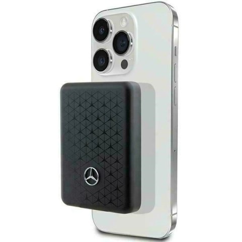 Powerbank Mercedes Stars Pattern MagSafe 5W 3000mAh - czarny Powerbank Mercedes Stars Pattern MagSafe 5W 3000mAh - czarny