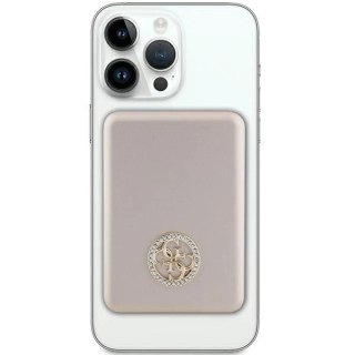 Powerbank indukcyjny Guess MagSafe 4G Strassed Metal Logo 5W 3000mAh - złoty