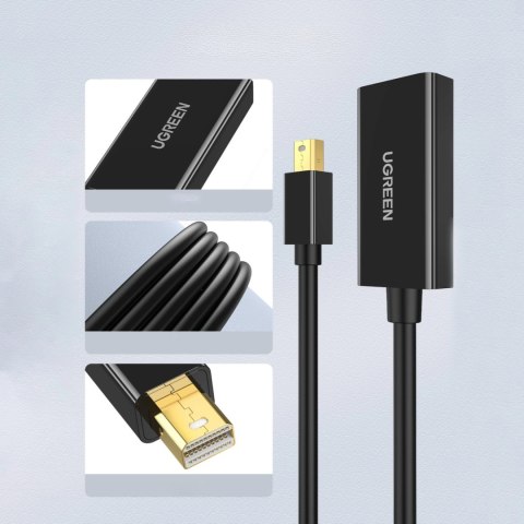 Adapter Ugreen MD112 40360 mini DisplayPort (męski) / HDMI (żeński) 4K 2K 30Hz - czarny Adapter Ugreen MD112 40360 mini DisplayPort (męski) / HDMI (żeński) 4K 2K 30Hz - czarny