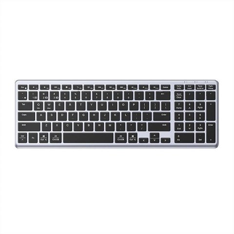 Bezprzewodowa klawiatura membranowa Ugreen KU005 Bluetooth / 2.4 GHz - czarna Bezprzewodowa klawiatura membranowa Ugreen KU005 Bluetooth / 2.4 GHz - czarna