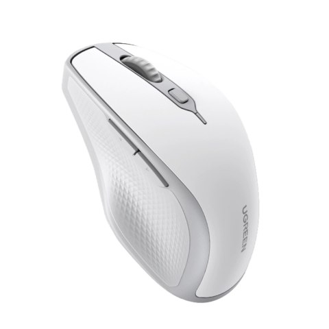 Bezprzewodowa mysz Ugreen MU101 ergonomiczna Bluetooth / 2.4 GHz - biała Bezprzewodowa mysz Ugreen MU101 ergonomiczna Bluetooth / 2.4 GHz - biała