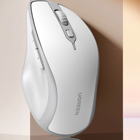 Bezprzewodowa mysz Ugreen MU101 ergonomiczna Bluetooth / 2.4 GHz - biała Bezprzewodowa mysz Ugreen MU101 ergonomiczna Bluetooth / 2.4 GHz - biała