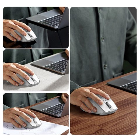 Bezprzewodowa mysz Ugreen MU101 ergonomiczna Bluetooth / 2.4 GHz - biała Bezprzewodowa mysz Ugreen MU101 ergonomiczna Bluetooth / 2.4 GHz - biała