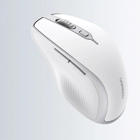 Bezprzewodowa mysz Ugreen MU101 ergonomiczna Bluetooth / 2.4 GHz - biała Bezprzewodowa mysz Ugreen MU101 ergonomiczna Bluetooth / 2.4 GHz - biała