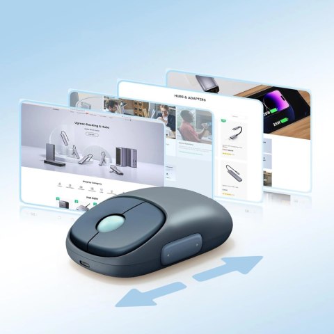 Bezprzewodowa mysz Ugreen MU102 FUN+ Bluetooth / 2.4 GHz - czarna Bezprzewodowa mysz Ugreen MU102 FUN+ Bluetooth / 2.4 GHz - czarna
