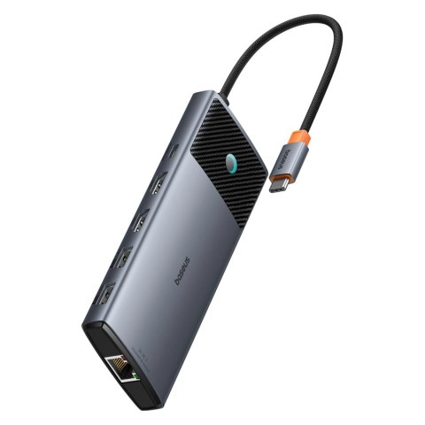 HUB 10w1 Baseus Metal Gleam II USB-C - HDMI 4K 120Hz / HDMI 4K 60Hz / USB-A 3.2 / 2x USB-A / USB-C 3.2 / RJ45 / czytnik SD, TF / HUB 10w1 Baseus Metal Gleam II USB-C - HDMI 4K 120Hz / HDMI 4K 60Hz / USB-A 3.2 / 2x USB-A / USB-C 3.2 / RJ45 / czytnik SD, TF /