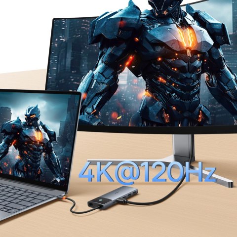 HUB 10w1 Baseus Metal Gleam II USB-C - HDMI 4K 120Hz / HDMI 4K 60Hz / USB-A 3.2 / 2x USB-A / USB-C 3.2 / RJ45 / czytnik SD, TF / HUB 10w1 Baseus Metal Gleam II USB-C - HDMI 4K 120Hz / HDMI 4K 60Hz / USB-A 3.2 / 2x USB-A / USB-C 3.2 / RJ45 / czytnik SD, TF /