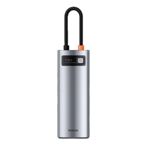 HUB 7w1 Baseus Metal Gleam Series USB-C do USB-C PD / 3x USB-A / HDMI / SD TF - szary HUB 7w1 Baseus Metal Gleam Series USB-C do USB-C PD / 3x USB-A / HDMI / SD TF - szary