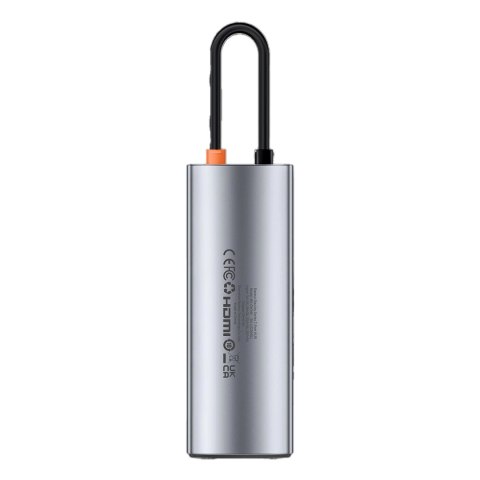 HUB 7w1 Baseus Metal Gleam Series USB-C do USB-C PD / 3x USB-A / HDMI / SD TF - szary HUB 7w1 Baseus Metal Gleam Series USB-C do USB-C PD / 3x USB-A / HDMI / SD TF - szary
