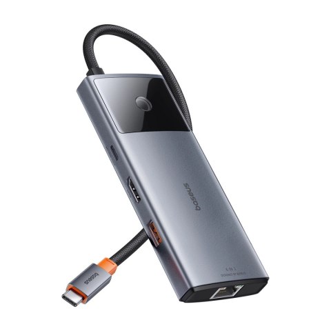 HUB USB 6w1 Baseus Metal Gleam Series II USB-A/USB-C/USB-C PD/HDMI/RJ45 - czarny HUB USB 6w1 Baseus Metal Gleam Series II USB-A/USB-C/USB-C PD/HDMI/RJ45 - czarny