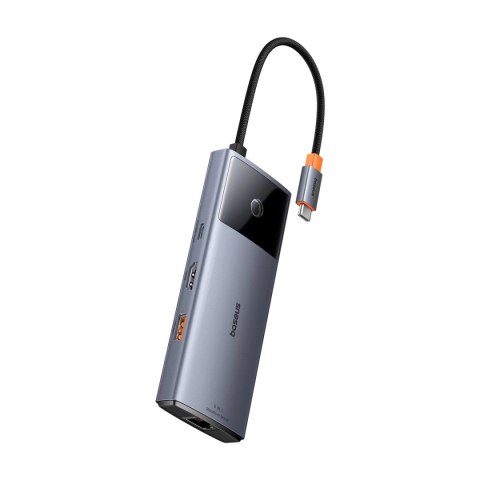HUB USB 6w1 Baseus Metal Gleam Series II USB-A/USB-C/USB-C PD/HDMI/RJ45 - czarny HUB USB 6w1 Baseus Metal Gleam Series II USB-A/USB-C/USB-C PD/HDMI/RJ45 - czarny
