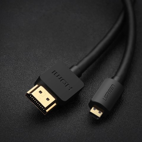 Kabel Ugreen HD127 micro HDMI - HDMI 2.0 4K 60Hz 1 m - czarny Kabel Ugreen HD127 micro HDMI - HDMI 2.0 4K 60Hz 1 m - czarny