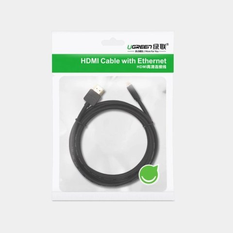 Kabel Ugreen HD127 micro HDMI - HDMI 2.0 4K 60Hz 2 m - czarny Kabel Ugreen HD127 micro HDMI - HDMI 2.0 4K 60Hz 2 m - czarny