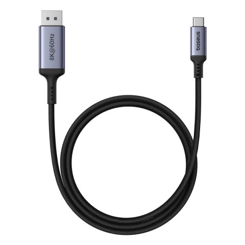 Kabel jednokierunkowy Baseus High Definition Series USB-C do DisplayPort 1.4 8K 60Hz 1.5m - czarny Kabel jednokierunkowy Baseus High Definition Series USB-C do DisplayPort 1.4 8K 60Hz 1.5m - czarny