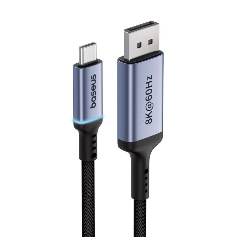 Kabel jednokierunkowy Baseus High Definition Series USB-C do DisplayPort 1.4 8K 60Hz 1.5m - czarny Kabel jednokierunkowy Baseus High Definition Series USB-C do DisplayPort 1.4 8K 60Hz 1.5m - czarny
