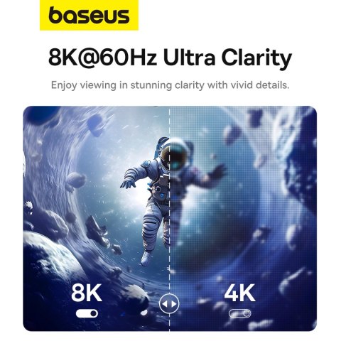Kabel jednokierunkowy Baseus High Definition Series USB-C do DisplayPort 1.4 8K 60Hz 1.5m - czarny Kabel jednokierunkowy Baseus High Definition Series USB-C do DisplayPort 1.4 8K 60Hz 1.5m - czarny