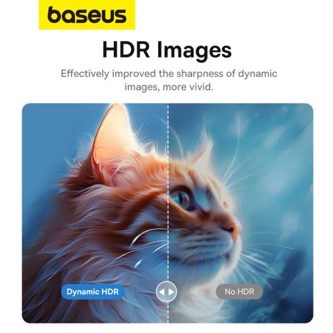 Kabel jednokierunkowy Baseus High Definition Series USB-C do DisplayPort 1.4 8K 60Hz 1.5m - czarny Kabel jednokierunkowy Baseus High Definition Series USB-C do DisplayPort 1.4 8K 60Hz 1.5m - czarny
