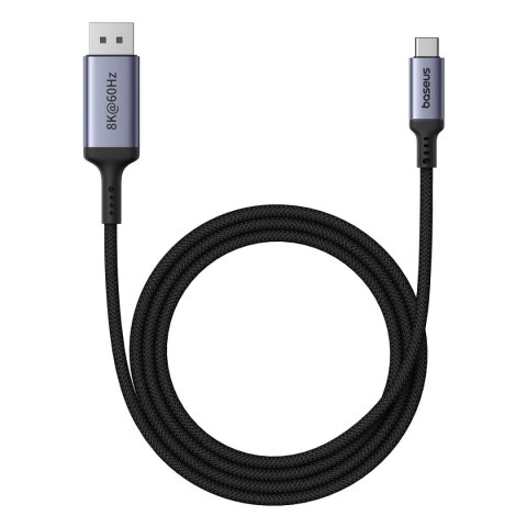 Kabel jednokierunkowy Baseus High Definition Series USB-C do DisplayPort 1.4 8K 60Hz 2m - czarny Kabel jednokierunkowy Baseus High Definition Series USB-C do DisplayPort 1.4 8K 60Hz 2m - czarny