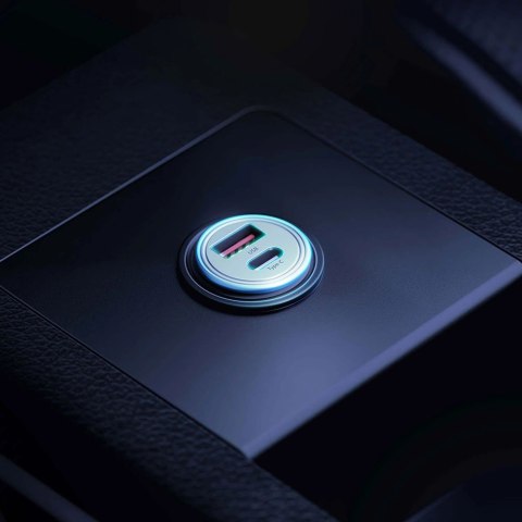 Ładowarka samochodowa 3mk Hyper Car Charger 45W USB-C USB-A - srebrna