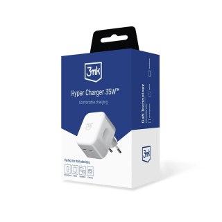 Ładowarka sieciowa 3mk Hyper Charger 35W 2x USB-C - biała